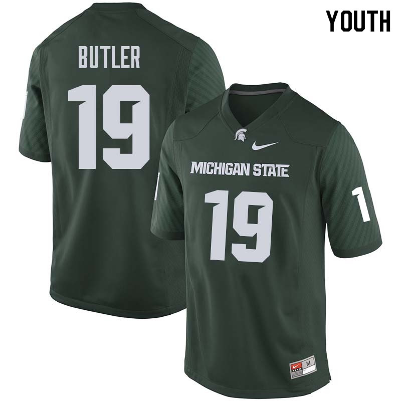 Youth #19 Josh Butler Michigan State College Football Jerseys Sale-Green